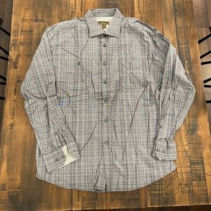 Men’s Pronto Uomo Blue Grey Long Sleeve Shirt XXL